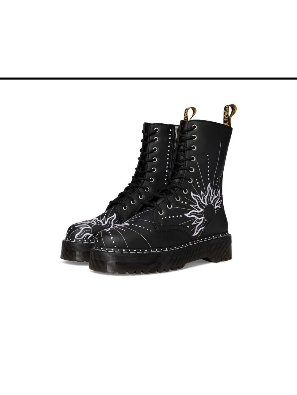 Dr Martens Jadon Hi Solar Flare Platform Boots Black Men 8 Women 9 - Picture 2 of 3